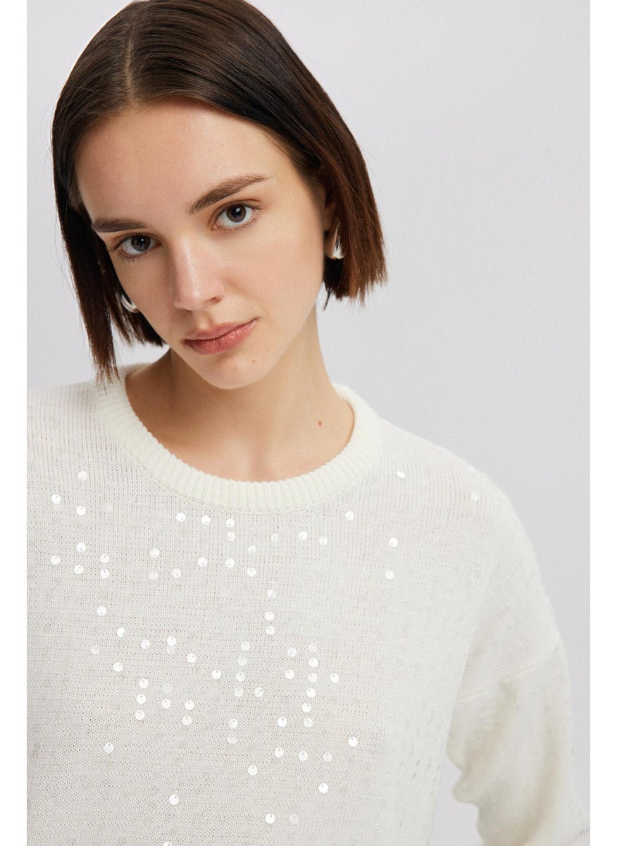 Sequined Knitwear Sweater