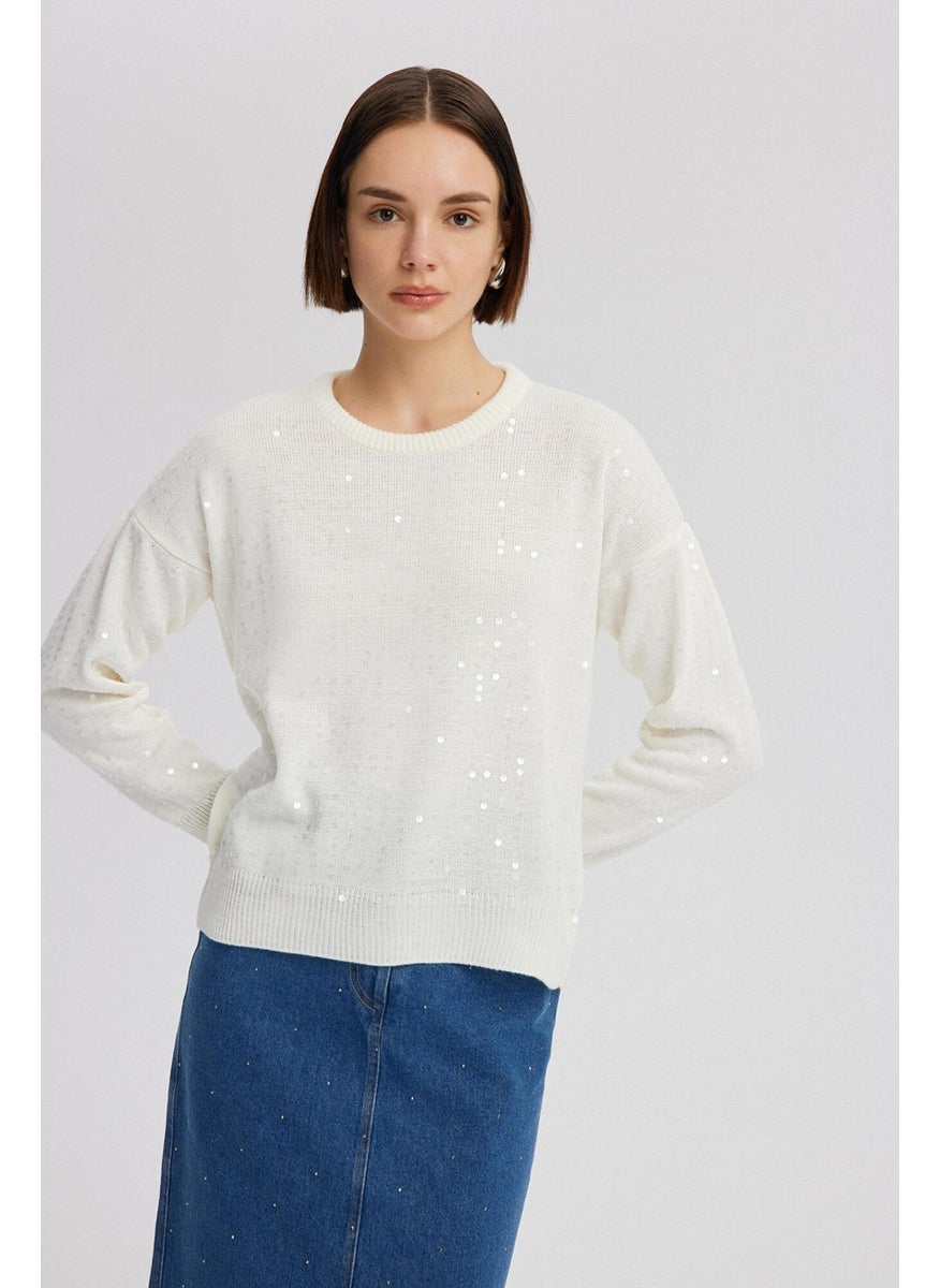 Sequined Knitwear Sweater