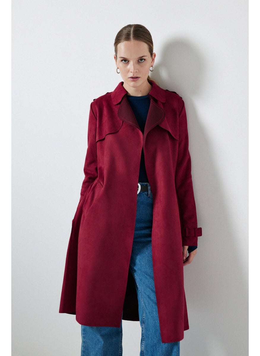 Suede Trench Coat