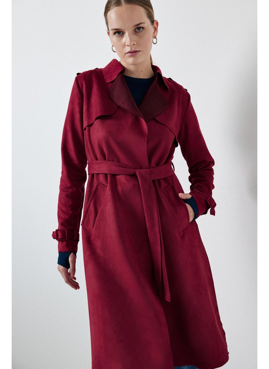 Suede Trench Coat