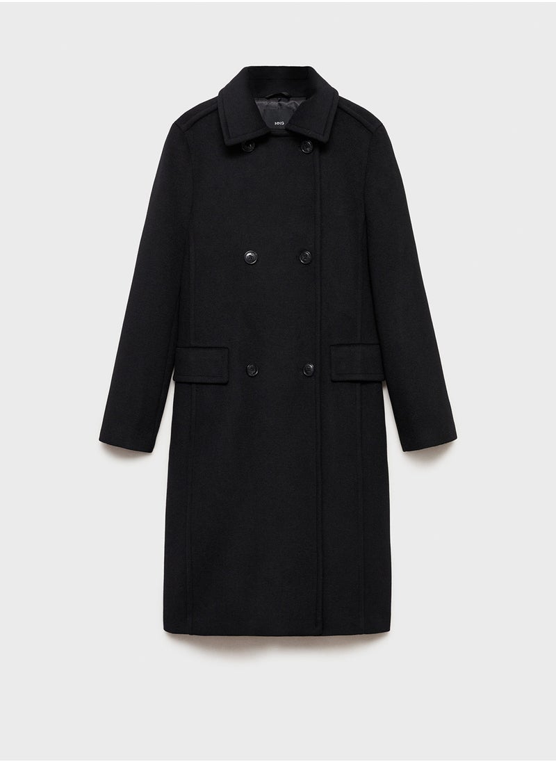 Shadow Button Detailed Coat