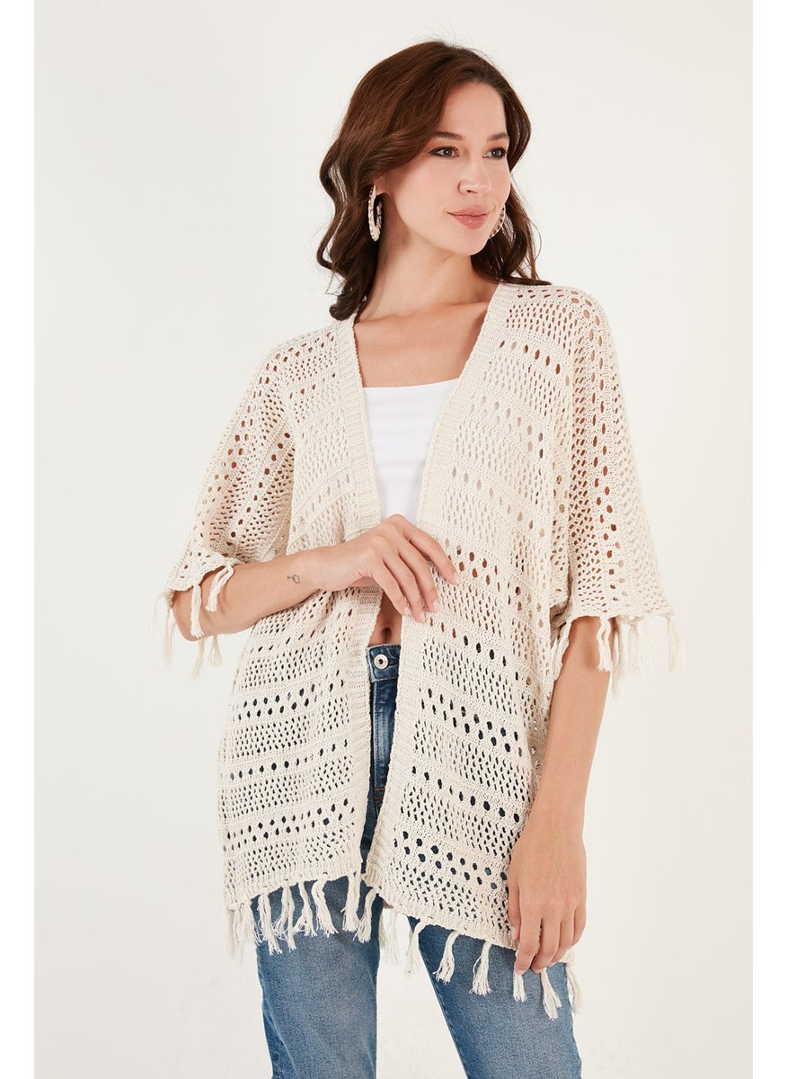 Openwork Knitted Cardigan Women's Cardigan 6071485D24