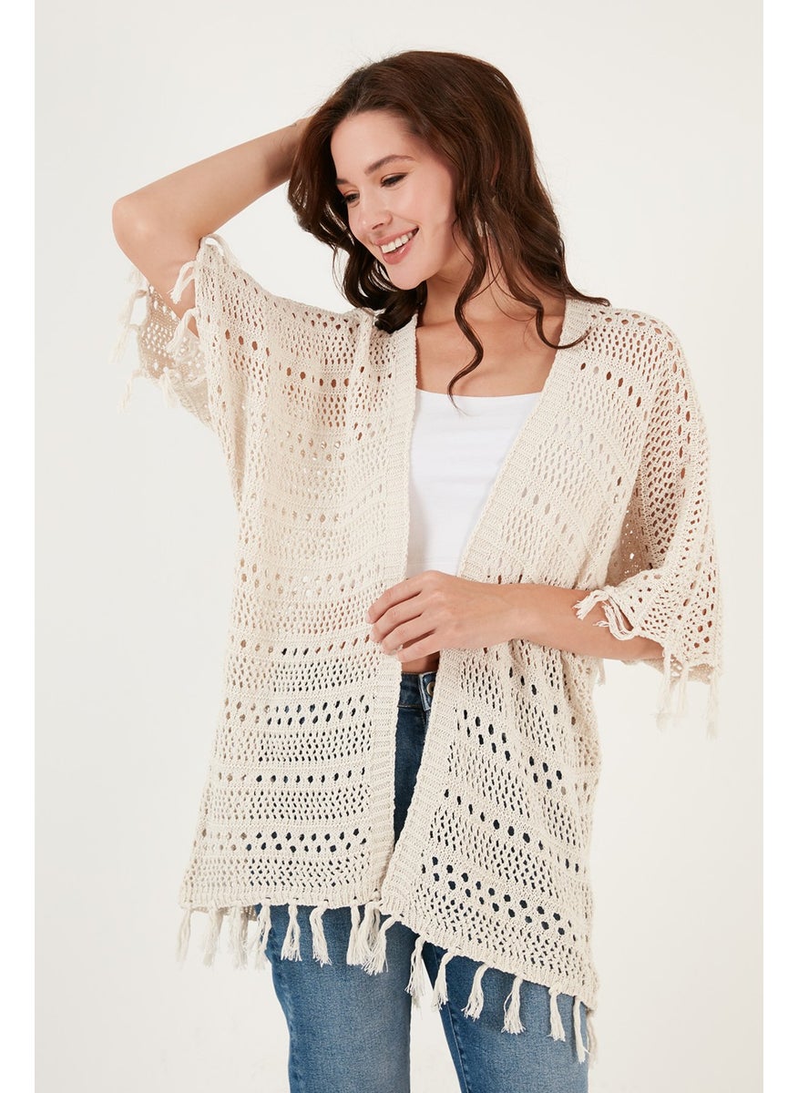 Openwork Knitted Cardigan Women's Cardigan 6071485D24