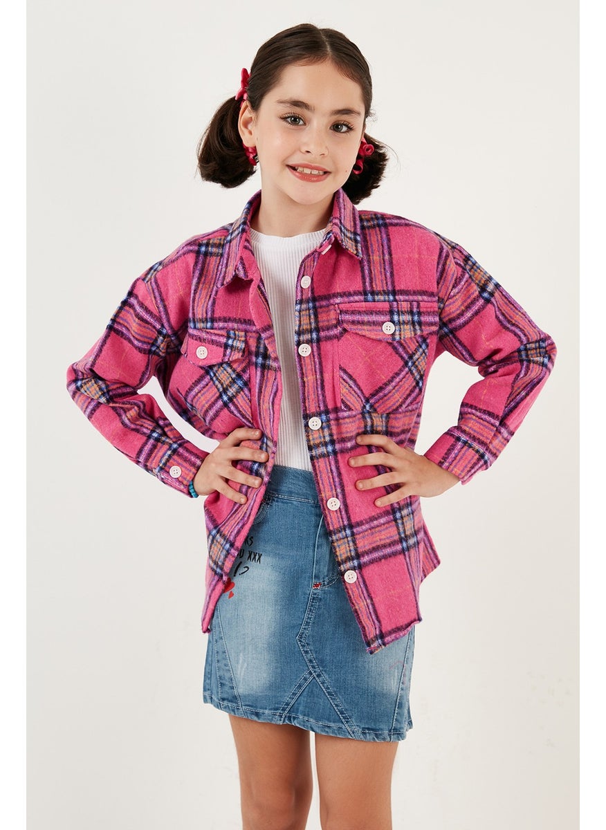 Plaid Cotton Double Pocket Winter Lumberjack Girl Shirt CF24W81783