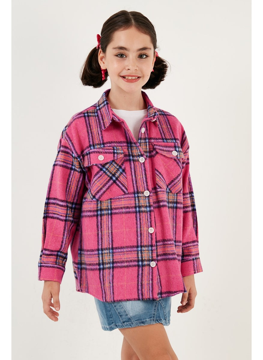 Plaid Cotton Double Pocket Winter Lumberjack Girl Shirt CF24W81783