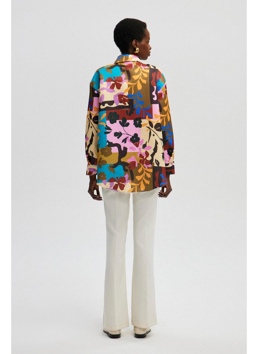 Patterned Satin Jacket