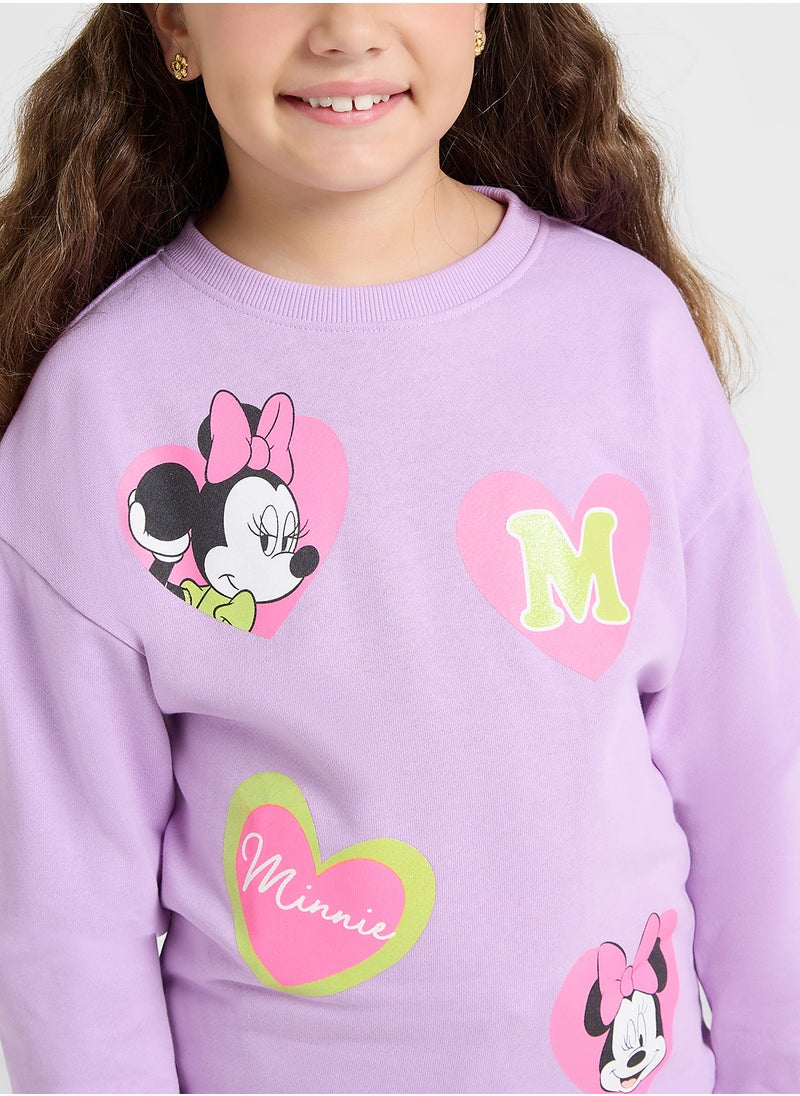 Minne Mouse Graphic Sweat Shirt