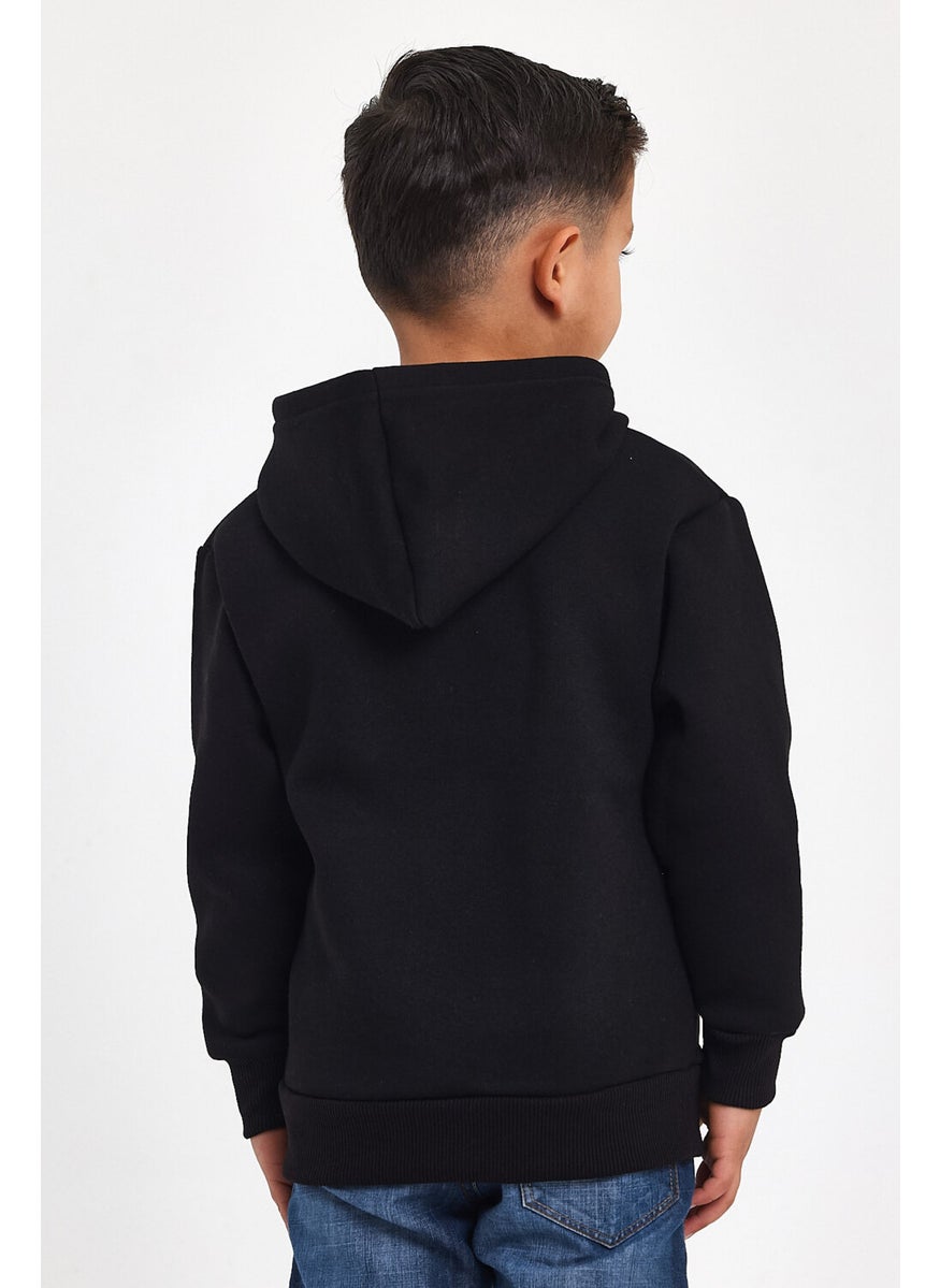 Winter Black Hoodie Children's Black Men's Unisex Oversize Sweatshirt Hoodie