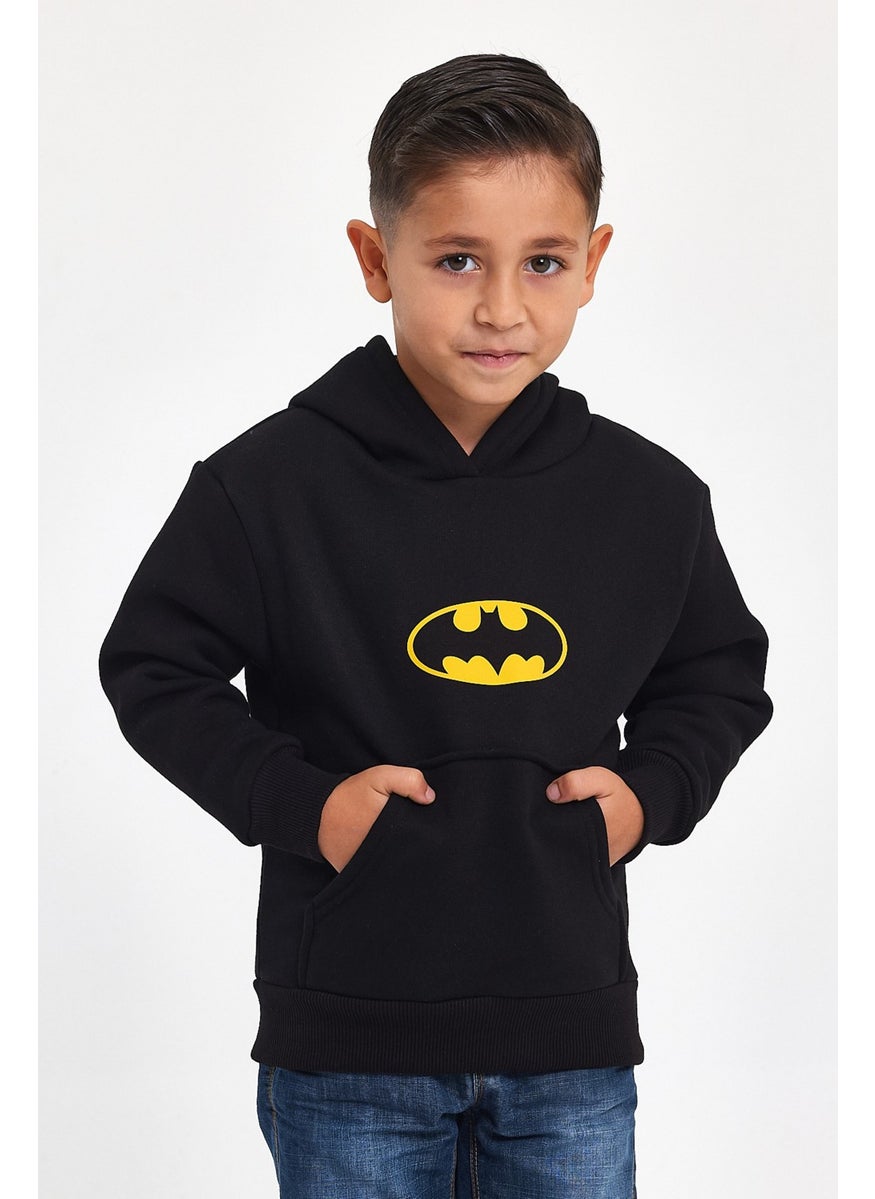 Winter Black Hoodie Children's Black Men's Unisex Oversize Sweatshirt Hoodie