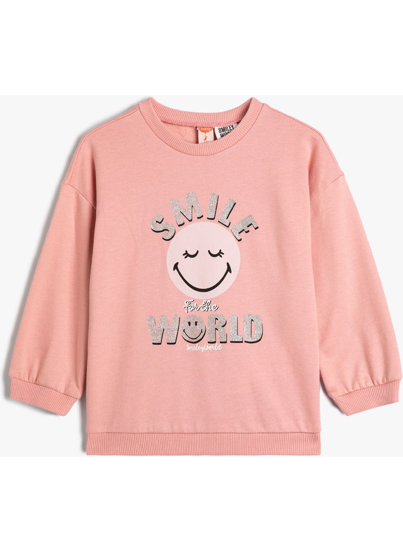 Smileyworld® Sweatshirt Licensed Raised Long Sleeve Cotton