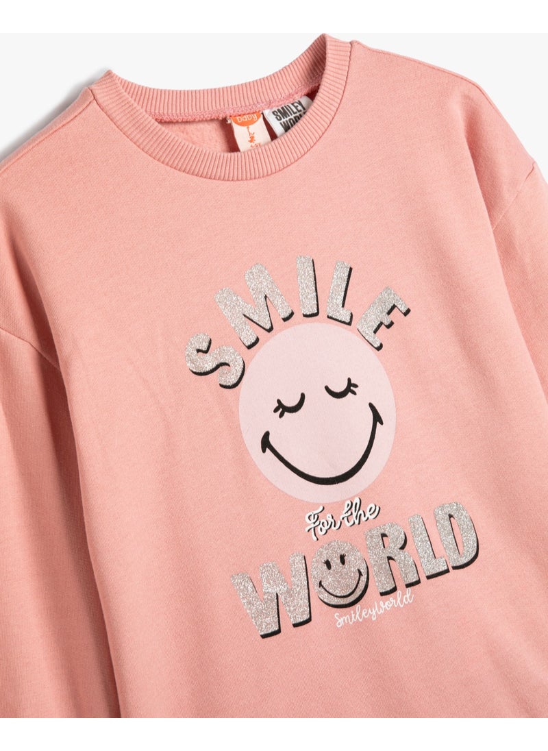 Smileyworld® Sweatshirt Licensed Raised Long Sleeve Cotton