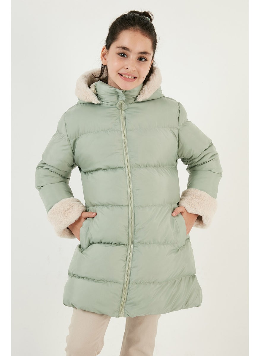 Soft Lined Hooded Puffer Coat Girl's Coat 5761981