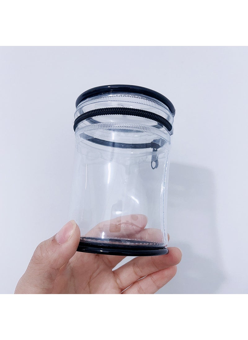 pvc Transparent Waler Bag Blind Box Display Storage Bag Outgoing Decoration Hanging Bag Handheld Bubble Mate Wallet Bag Black Empty Bag