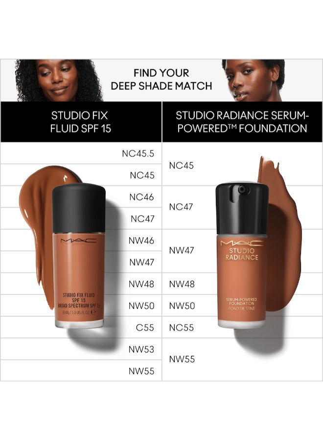 studio radiance high coverage serum foundation nc55 Beige