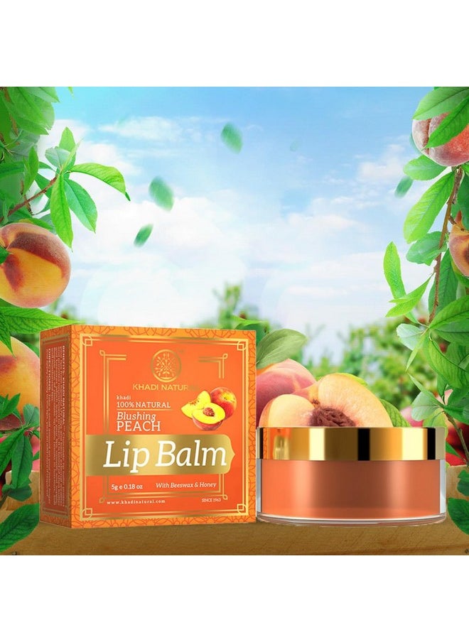 Peach Lip Balm With Beeswax And Shea Butter| Soft & Hydrated Lips |Lip Balm For Chapped Lips| Unisex Lip Balm| Pack Of 4| (5 * 4) (20 Gm)