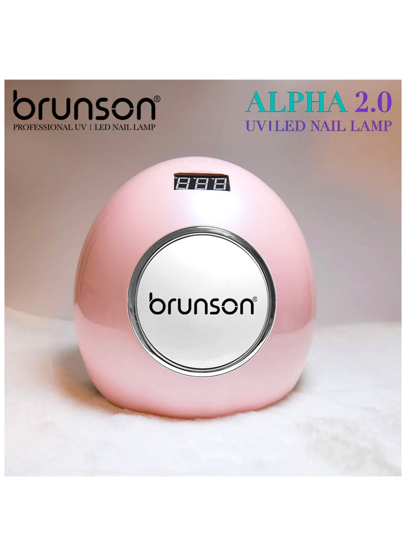 UV Light for Gel Nail Polish Brunson Portable Alpha 2.0 UV LED Nail Lamp 54W with 5 Timer Settings and 36 UV LED Lights Easy and Fast Curing Nail Dryer for Acrylic Nails and Gel Polish with Auto Sensor and LCD Display