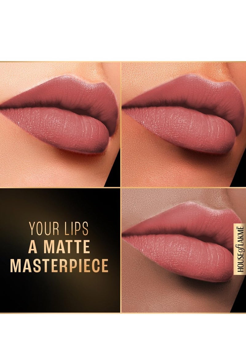 LAKME Forever Matte Liquid Lip, 16Hr Lipstick, Lightweight & Transferproof - Coral Sense 5.6Ml