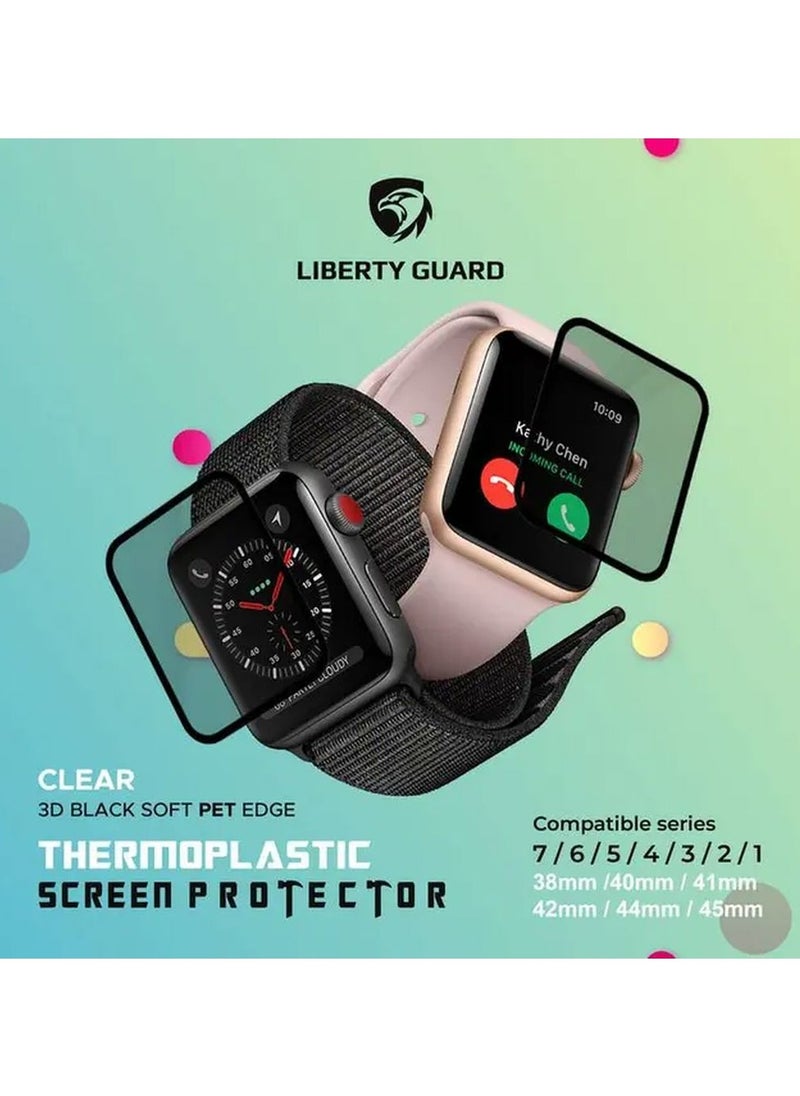 3D Full Cover Soft PET Screen Protector for Apple Watch (42mm) / Anti Shock & Anti Impact - Clear