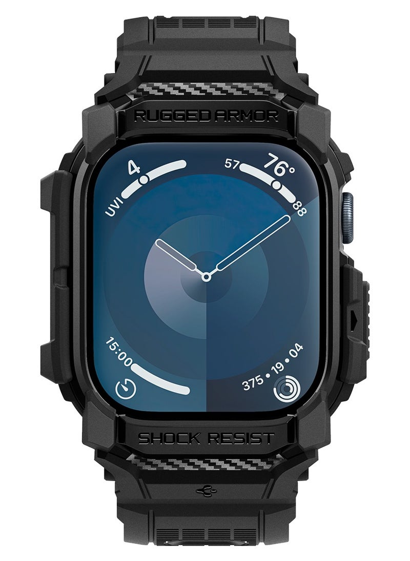 Rugged Armor Pro for Apple Watch Series 10 (46mm) Case with Band - Matte Black