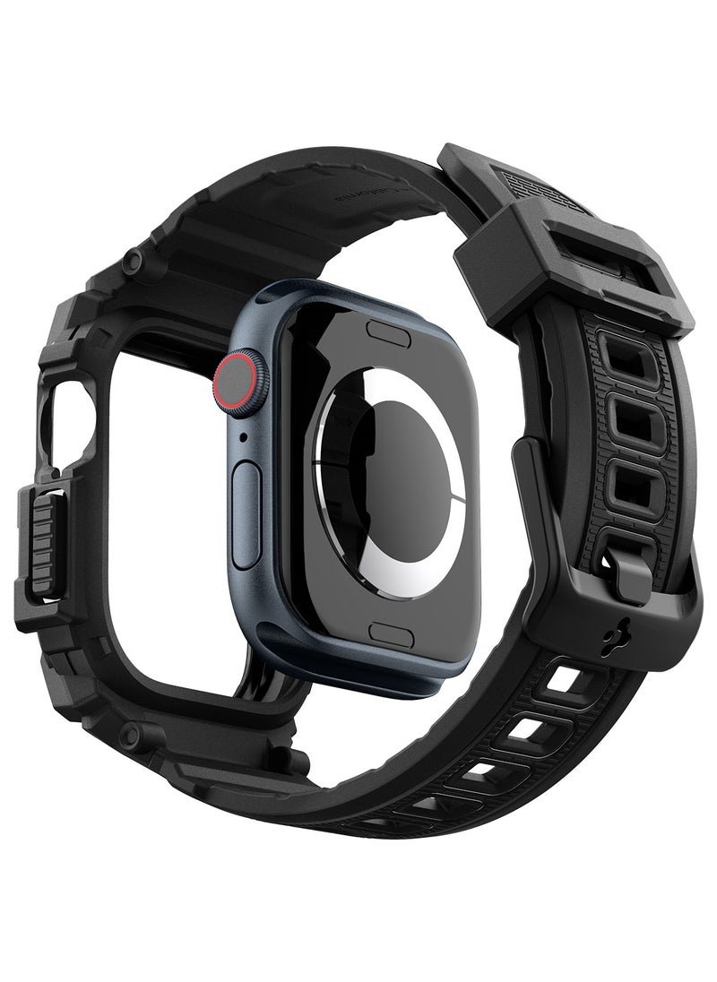 Rugged Armor Pro for Apple Watch Series 10 (46mm) Case with Band - Matte Black