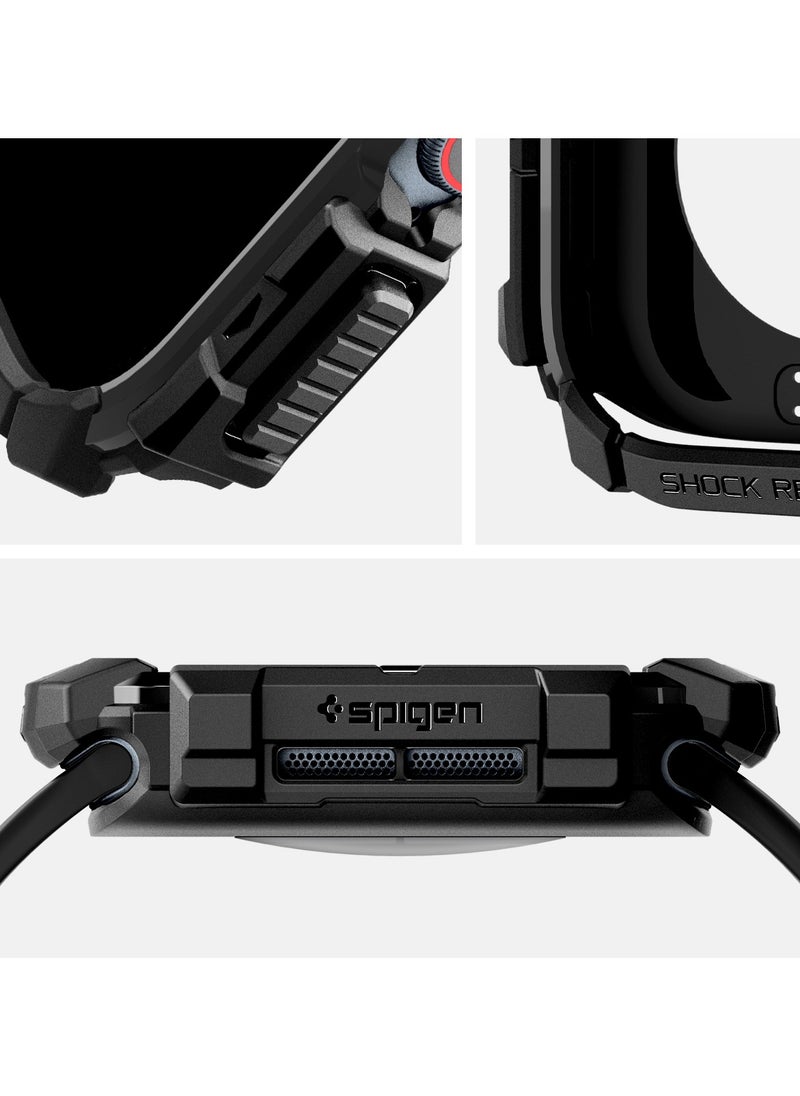 Rugged Armor for Apple Watch Series 10 (46mm) Case Cover Durable TPU (2024) - Matte Black