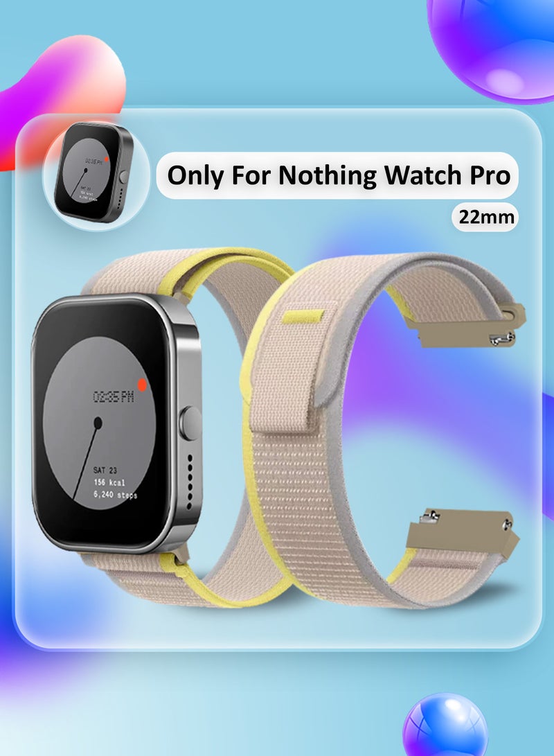 ( for Nothing Watch Pro ) Trail Loop Band, Braided Elastic Weave Sport Strap, Nylon Sport Loop Bands for Men Women Light Grey