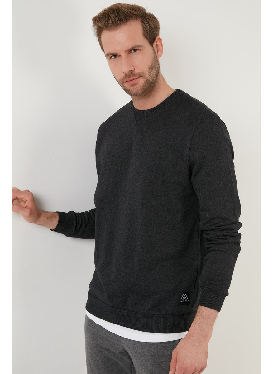 Rose Gold Slim Fit Crew Neck Winter Sweat Men's SWEAT 5975001