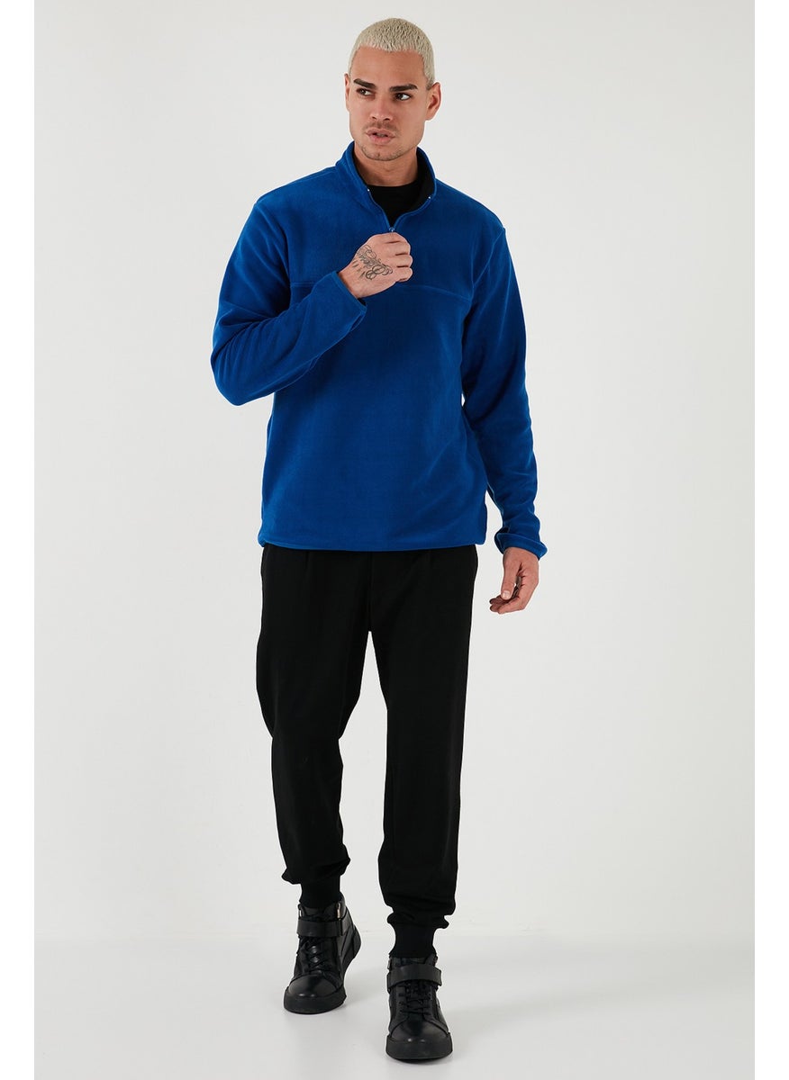 Regular Fit Anti-Pilling Non-Pilling Standing Collar Thick Winter Raised Polar Fleece Men's Polar 5896700