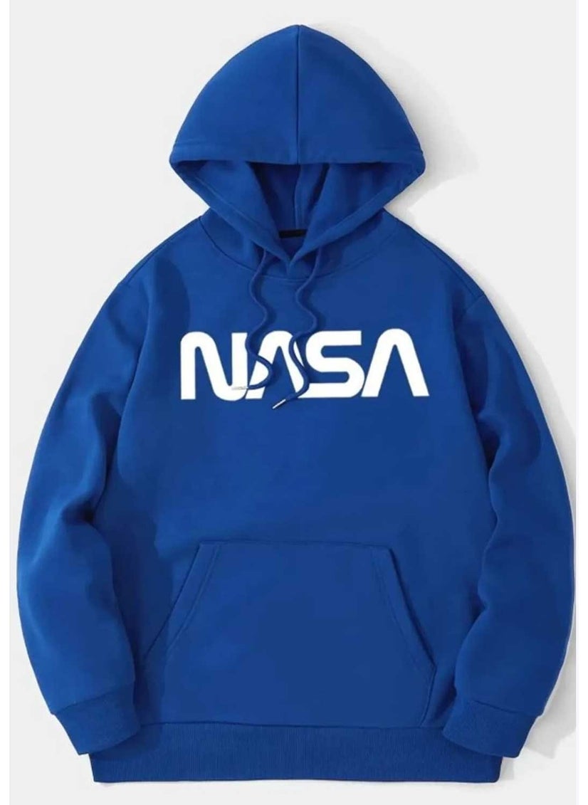 Unisex NASA Printed Hooded Sweatshirt