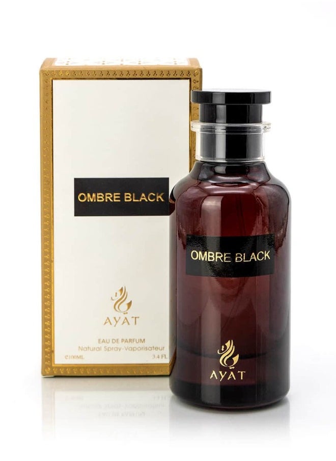 Ayat Perfumes LV Series Ombre Black – Eau de Parfum 100ml | Bold Oriental Woody Unisex Perfume – Long Lasting Luxury Arabian EDP Made in Dubai