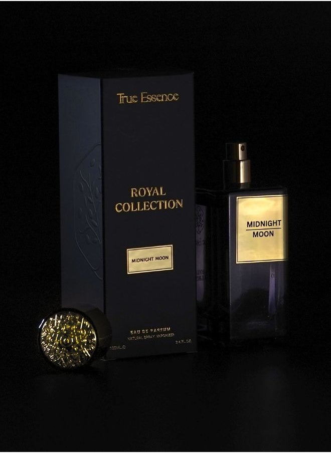 True Essence Midnight Moon - Unisex Eau De Parfum Long-Lasting Perfume For Her and Him Original Scent - 100ml 3.34 oz