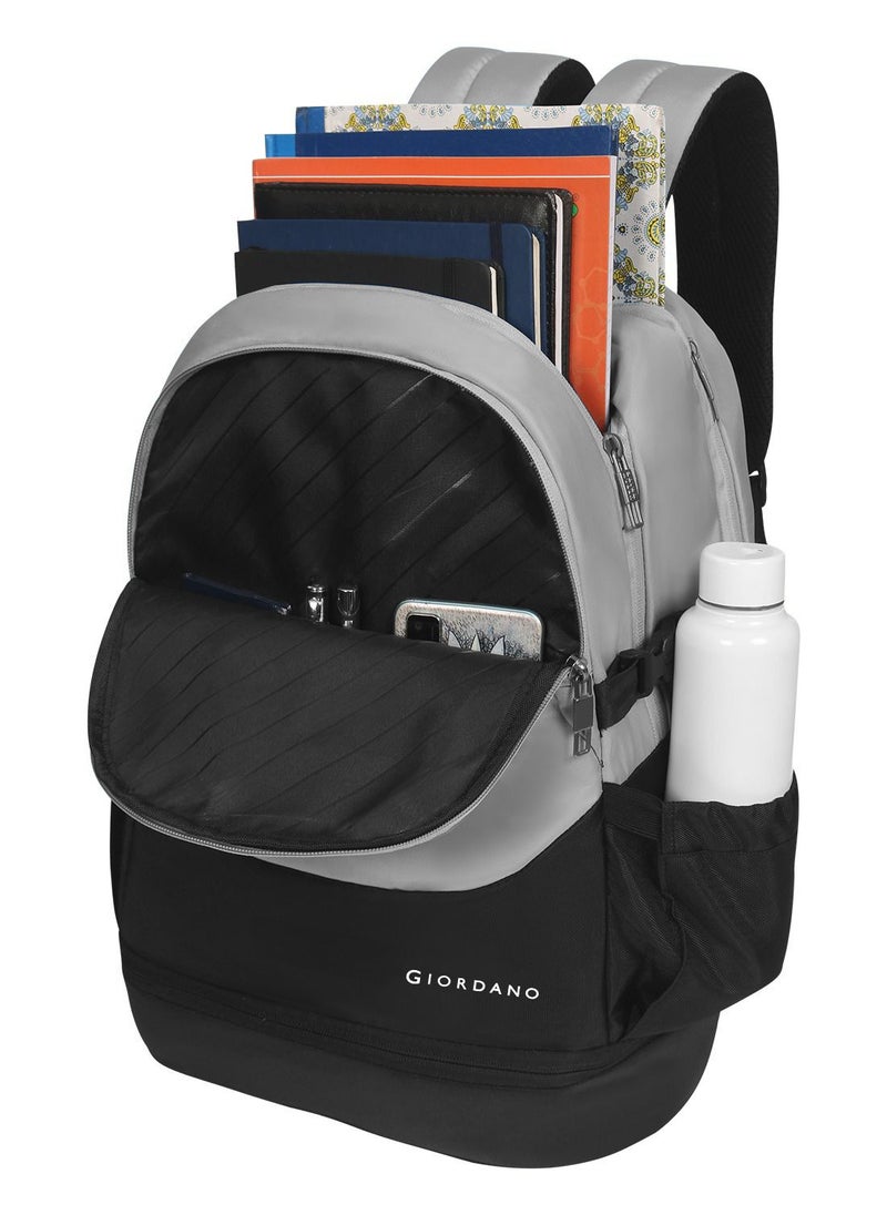 TRAIL BLAZER GREY AND BLACK 19 INCH BACKPACK WITH LAPTOP COMPARTMENT