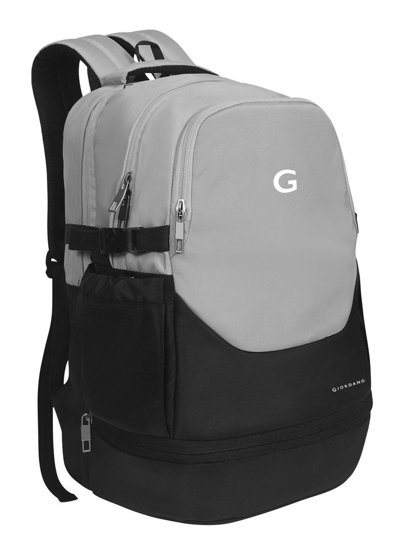 TRAIL BLAZER GREY AND BLACK 19 INCH BACKPACK WITH LAPTOP COMPARTMENT