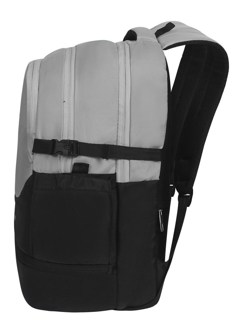 TRAIL BLAZER GREY AND BLACK 19 INCH BACKPACK WITH LAPTOP COMPARTMENT