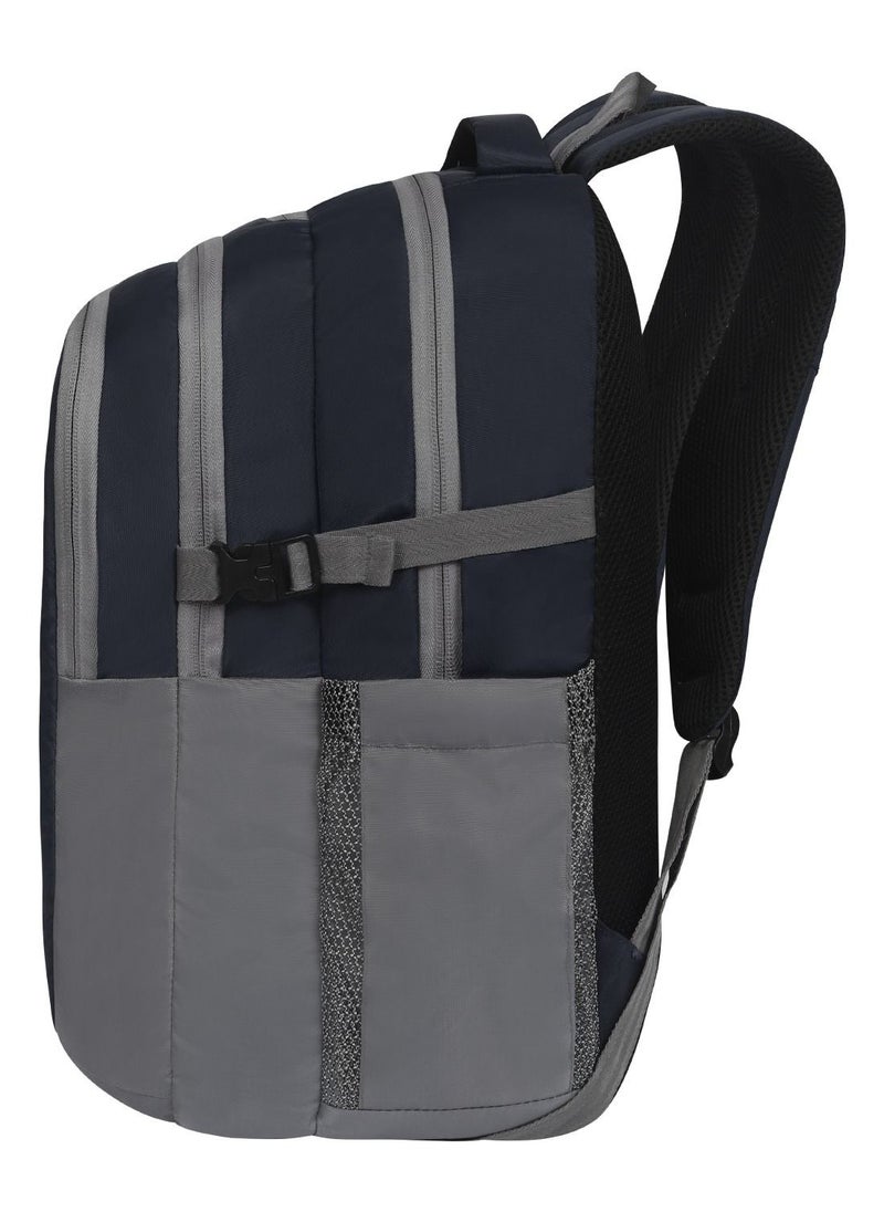 Giordano Orion 19-Inch Backpack – Blue and Grey with laptop compartment polyester backpack