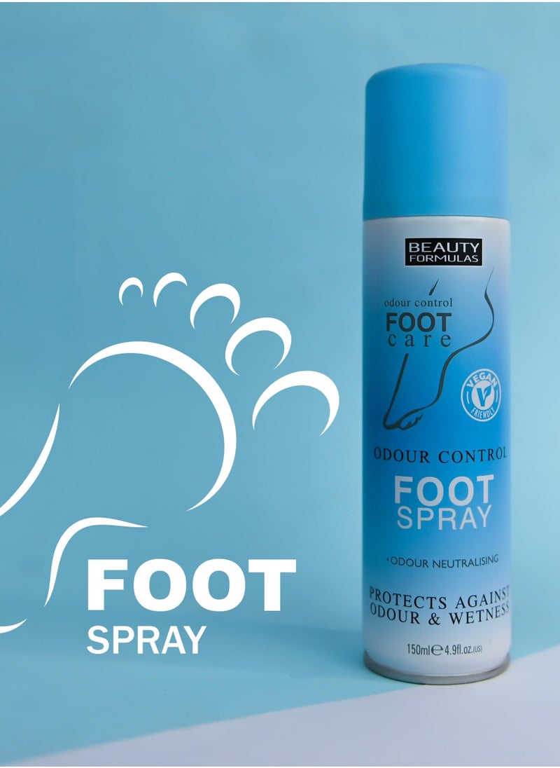 Beauty Formulas Odour Control Foot Spray 150ml - Pack of 4