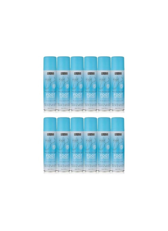 Beauty Formulas Odour Control Foot Spray 150ml (PACK OF 12)