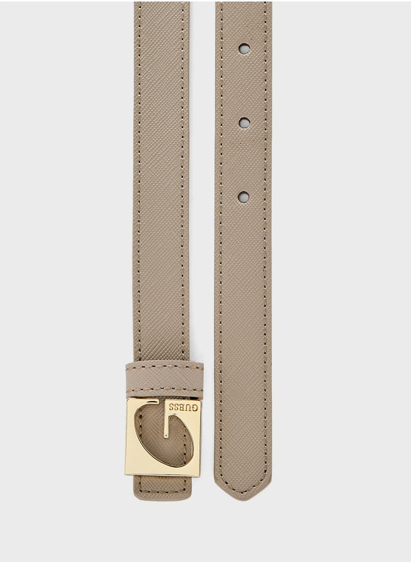 Logo Detailed None Allocated Hole  Belt