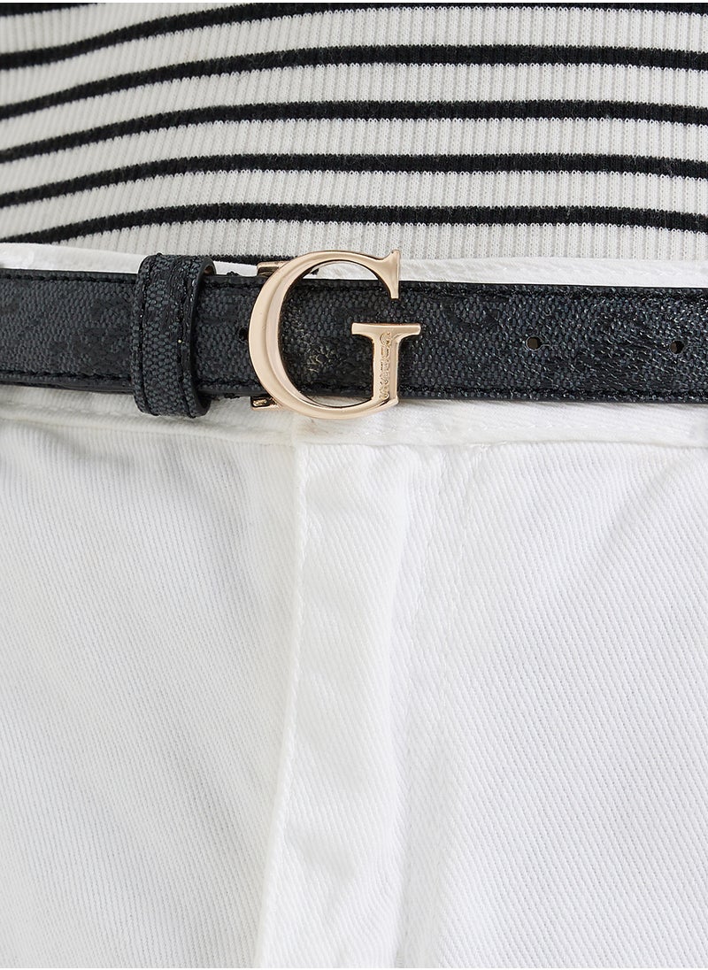 Logo Detailed None Allocated Hole  Belt