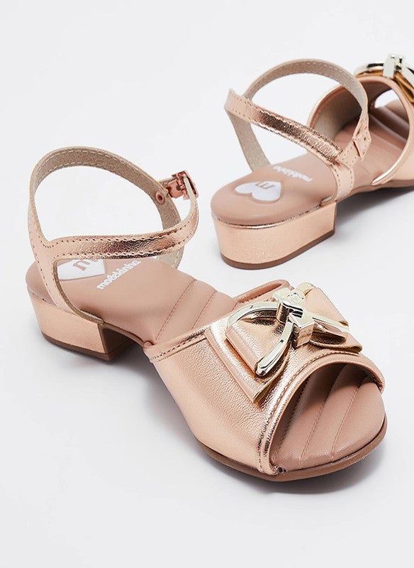 MOLEKINHA Sandals with Back strap For Junior Girls, Gold