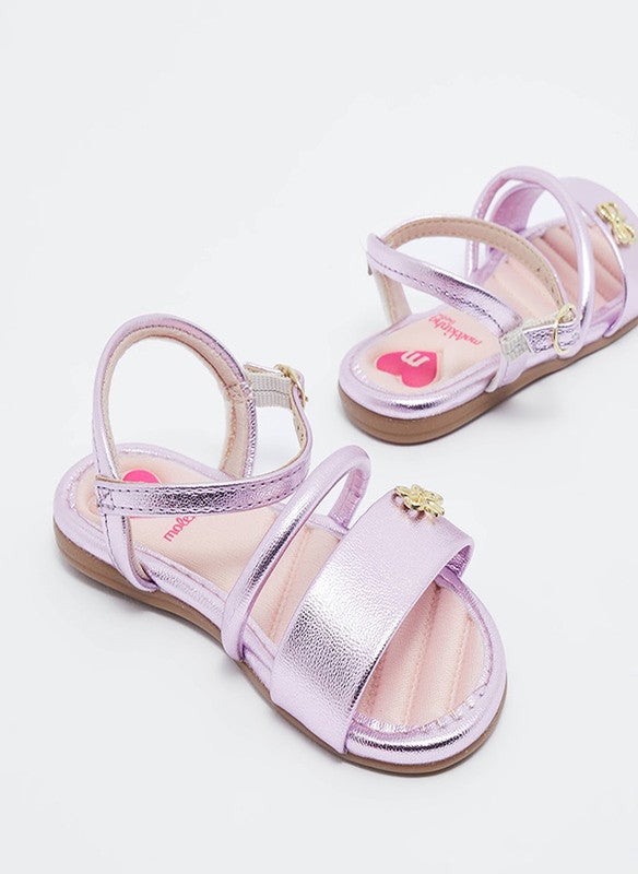 MOLEKINHA Sandals with Back strap For Infant Girls, Rose