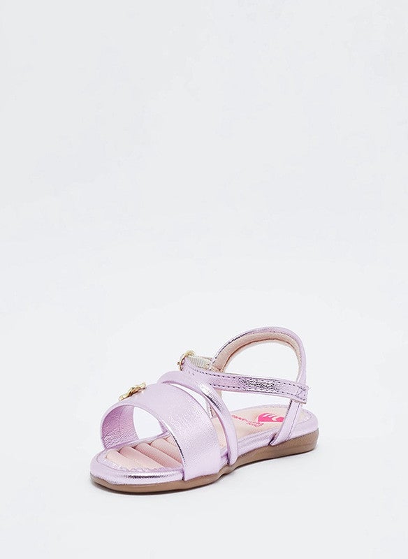 MOLEKINHA Sandals with Back strap For Infant Girls, Rose