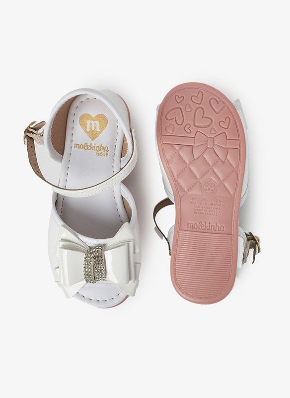 MOLEKINHA Sandals For Infant Girls, White