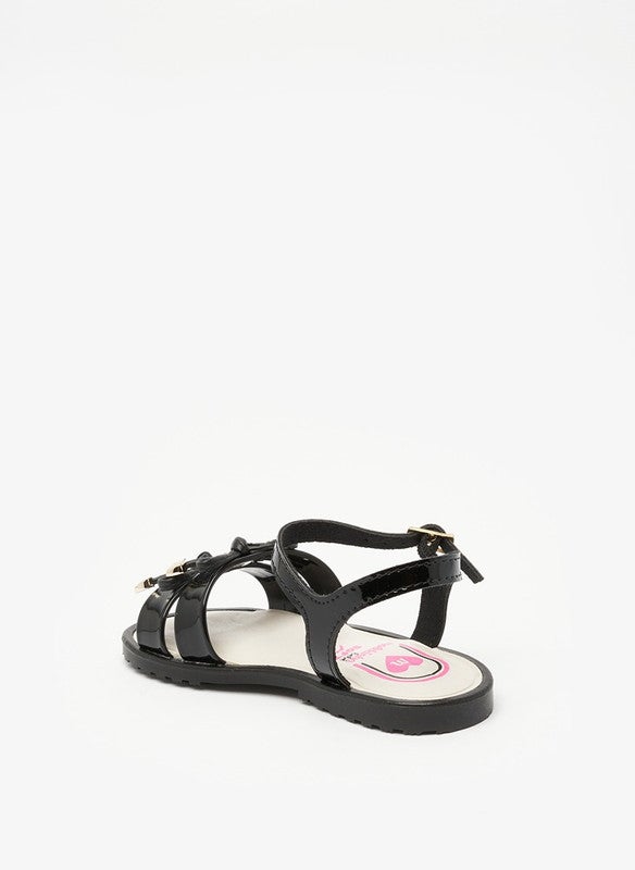 MOLEKINHA Sandals with Back strap For Girls, Black