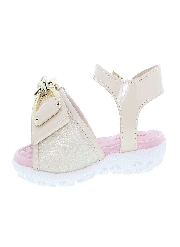 MOLEKINHA Sandals with Back strap For Girls, Beige