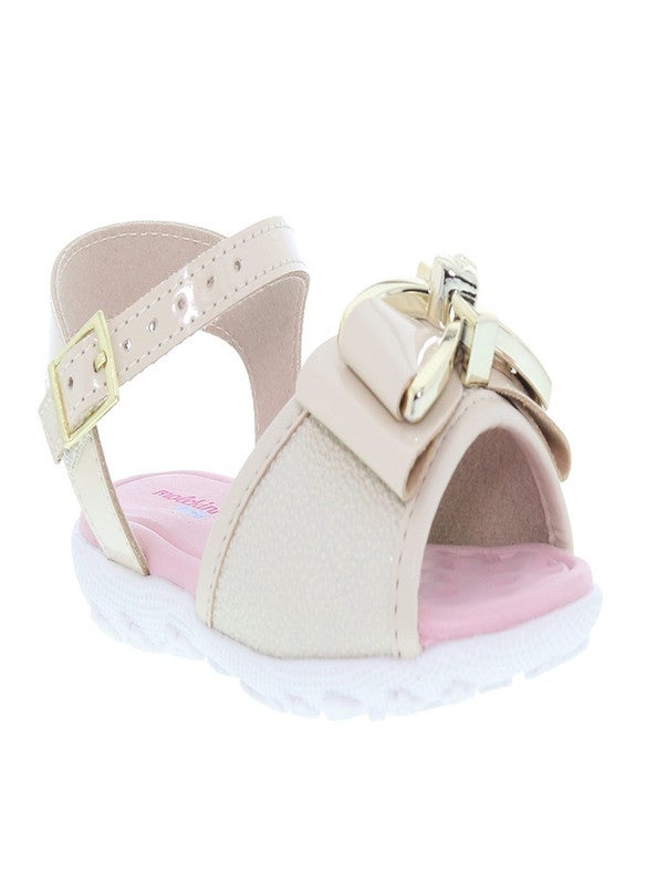 MOLEKINHA Sandals with Back strap For Girls, Beige