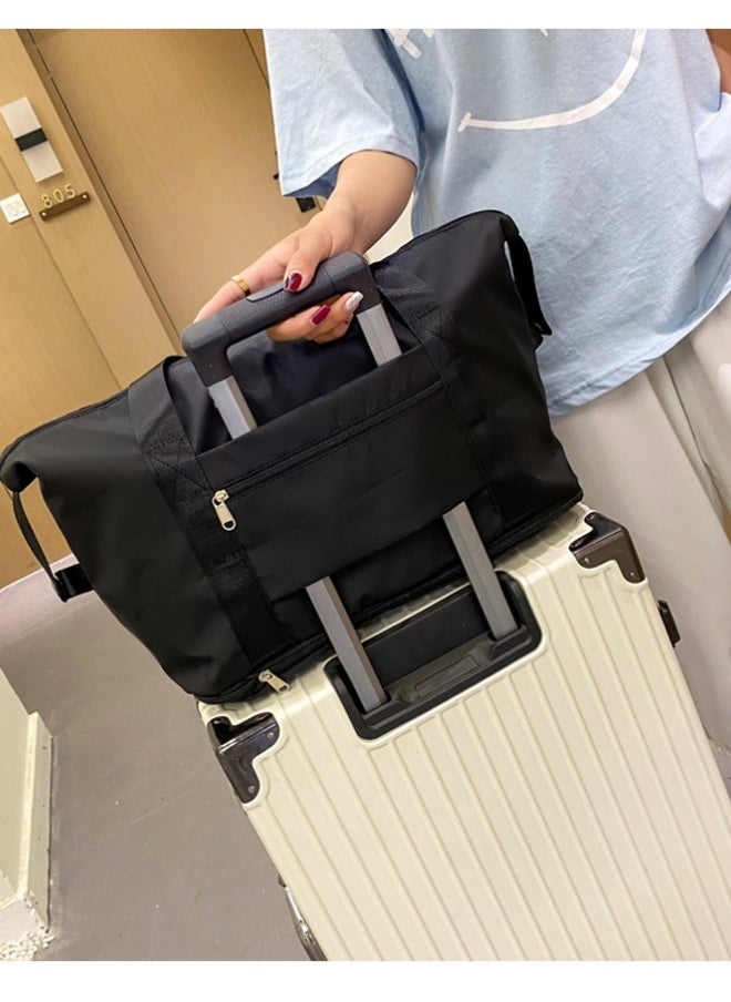 Unisex Portable Dry and Wet Separation Sports Bag Trolley Bag, New Large-capacity Business Trip Storage Bag Luggage, Waterproof Leisure Bag Organizer Travel Bag Carrying Bag （Black）