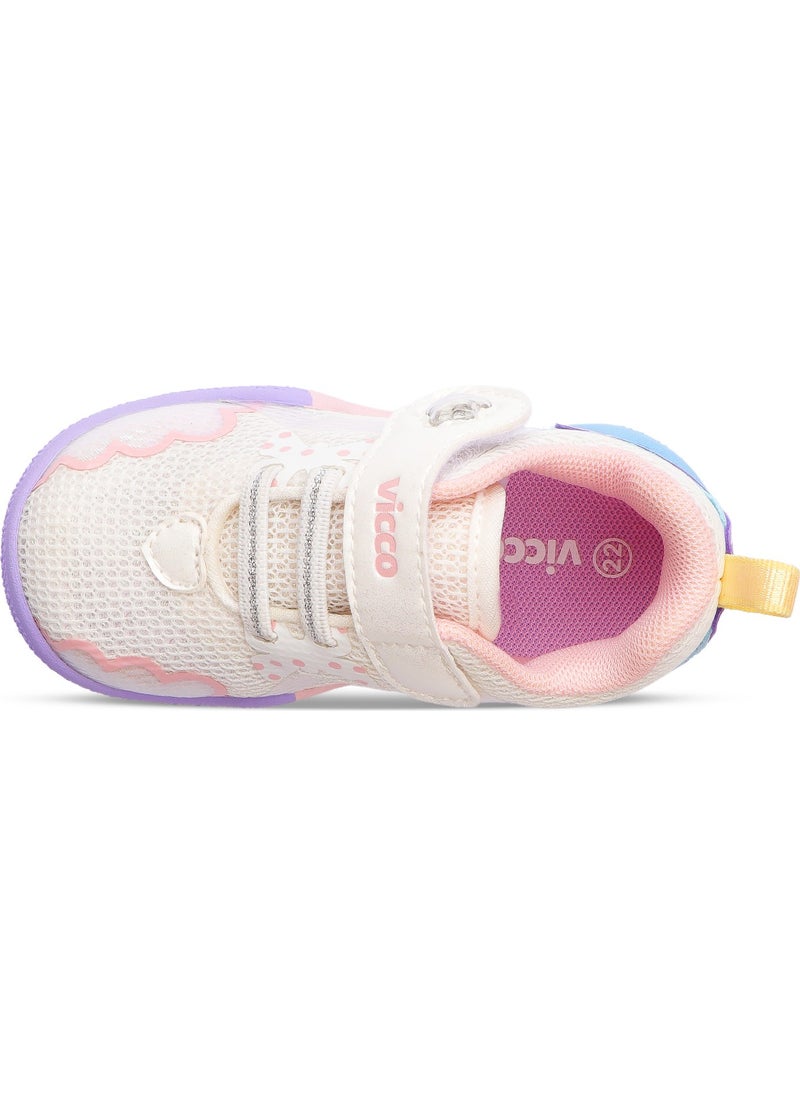 Sia Light Girls First Step White Casual Shoes