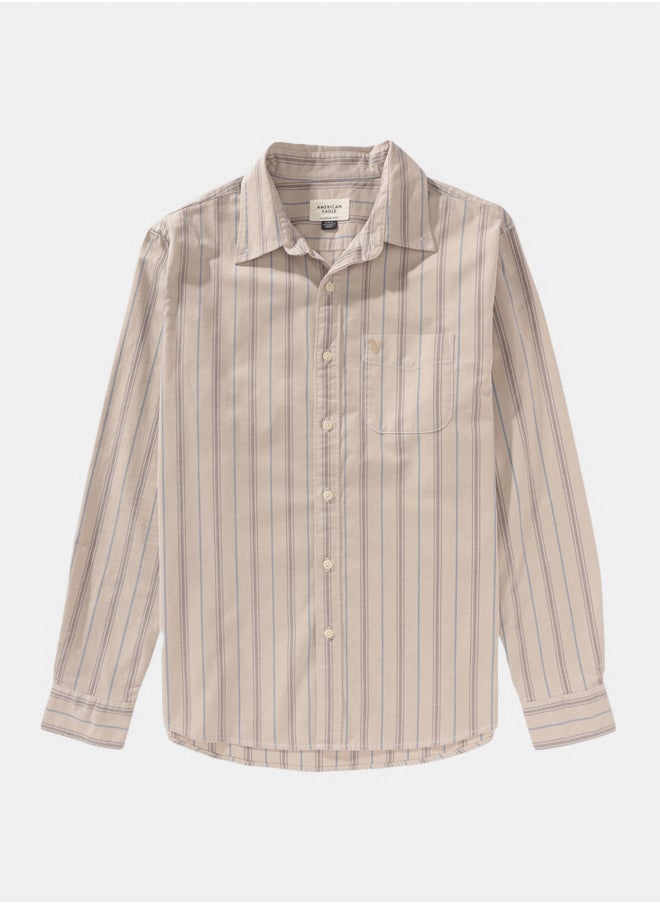 AE Striped Everyday Oxford Button-Up Shirt