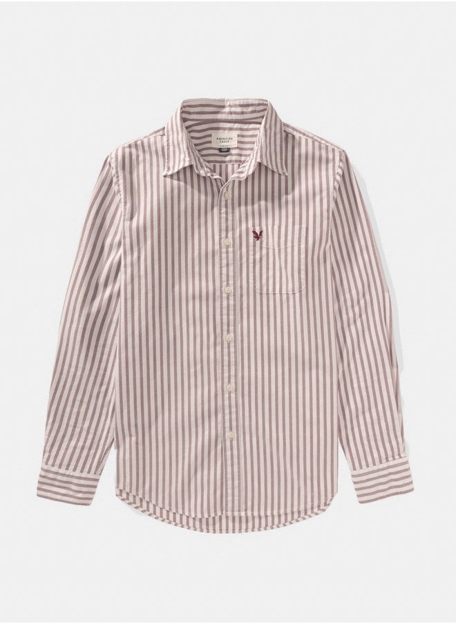 AE Striped Slim Fit Oxford Button-Up Shirt